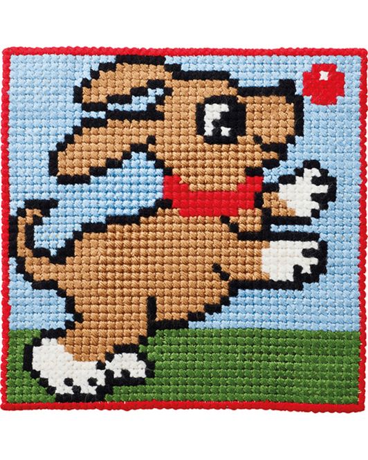 Hovedbilde Barnestramaj || Hund m/ball 25x25cm